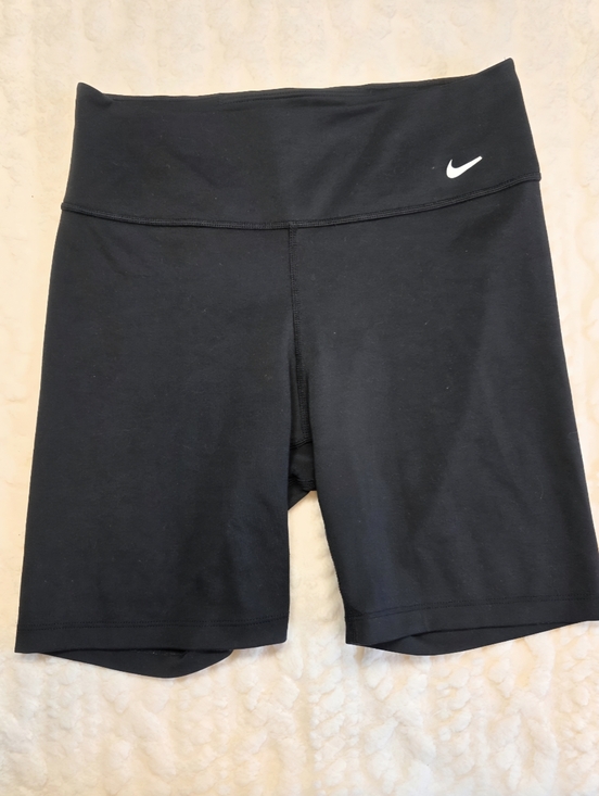 Nike Pants - Women's Nike Black Wide-Waist Bike Shorts with Swoosh Size Small
